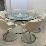 Euro Steel Furniture Idée 2000 Table and Chairs Set Boris Tabacoff