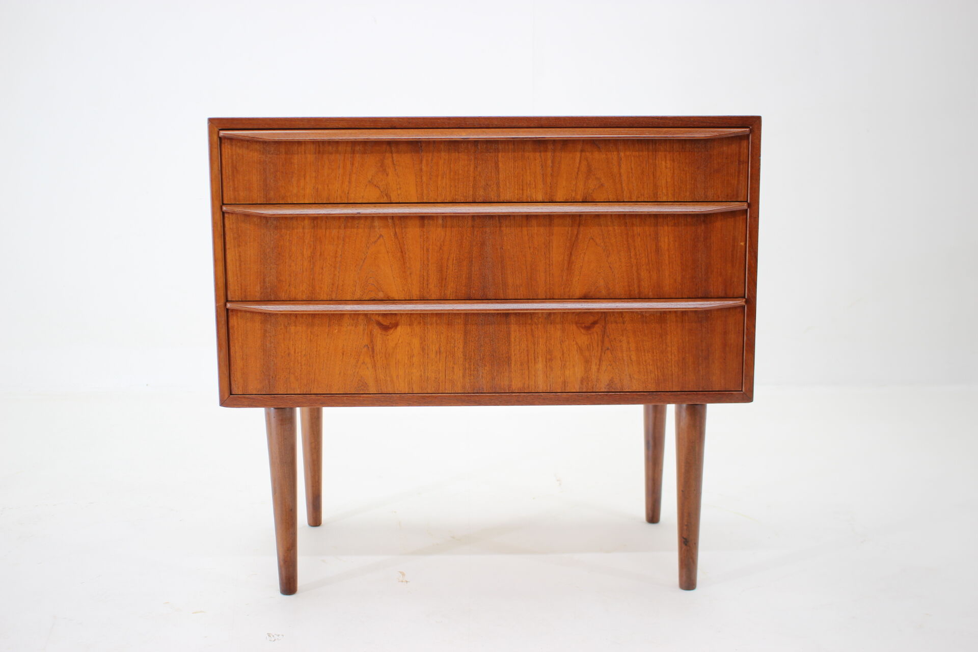 1960s teak chest of drawers with mirror, denmark