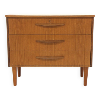 Commode scandinave en teck, Bröderna Gustavssons, Markaryd, Suède, 1950