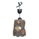 suspended lamp in brutalist ceramic France 1950