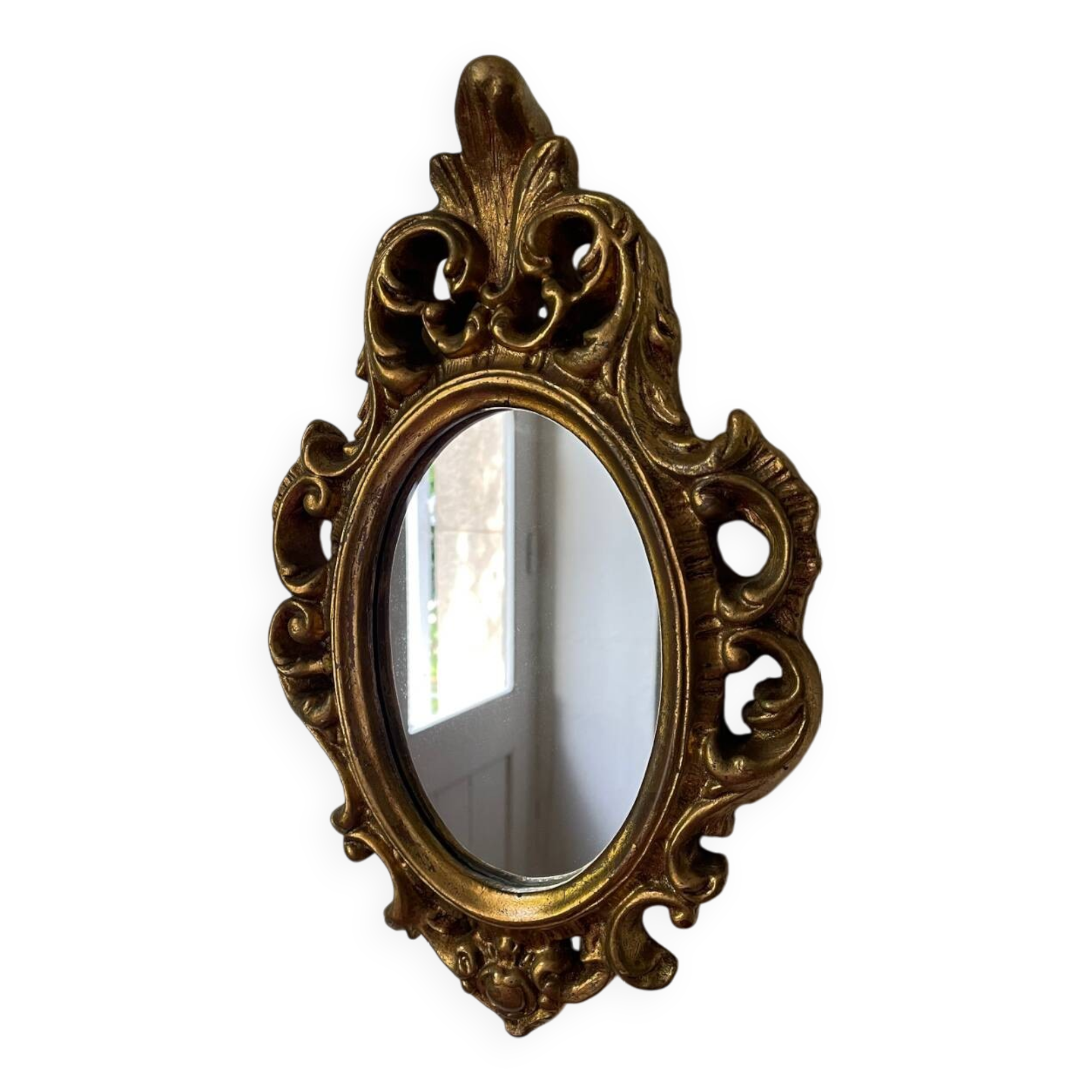 Golden rockery mirror