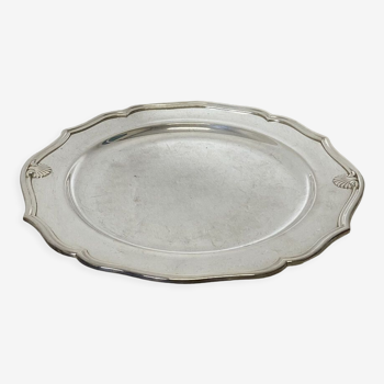 Flat silver metal diameter 33 cm
