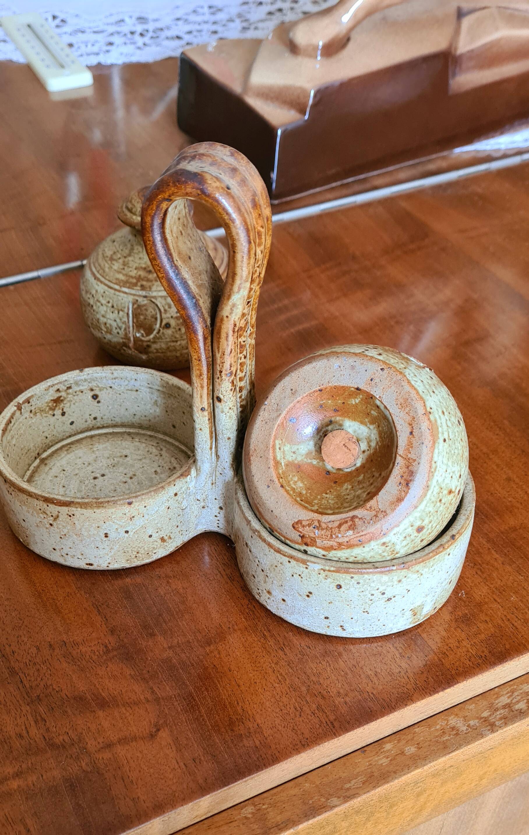 Stoneware salt and pepper shaker