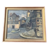 Painting Urban Scene, Post-Impressionist 1930-50