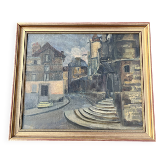 Painting Urban Scene, Post-Impressionist 1930-50
