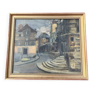 Painting Urban Scene, Post-Impressionist 1930-50
