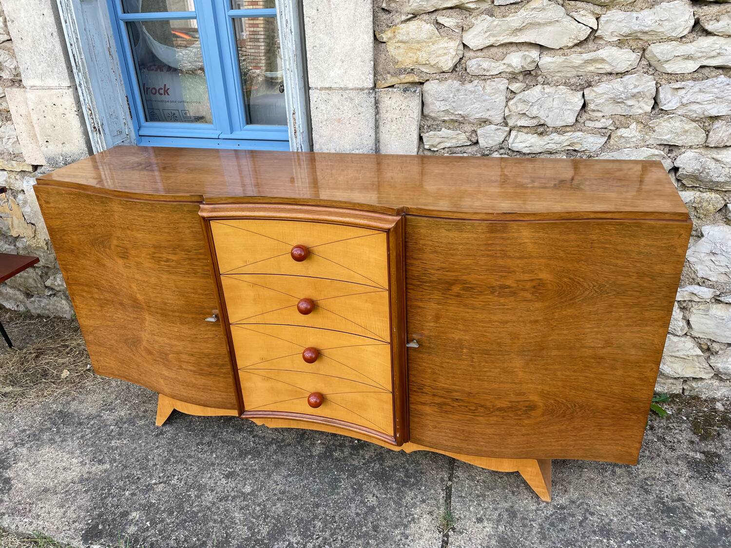 50s art deco sideboard in rosewood