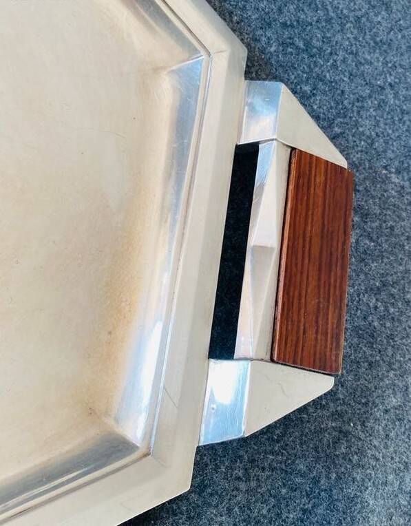 Large serving tray stamped Ravinet d'Enfert, Art Deco period