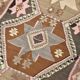 140x380Cm Brown & Grey Kilim Rug, Handmade Wool Area Rug, Stair Rug,
