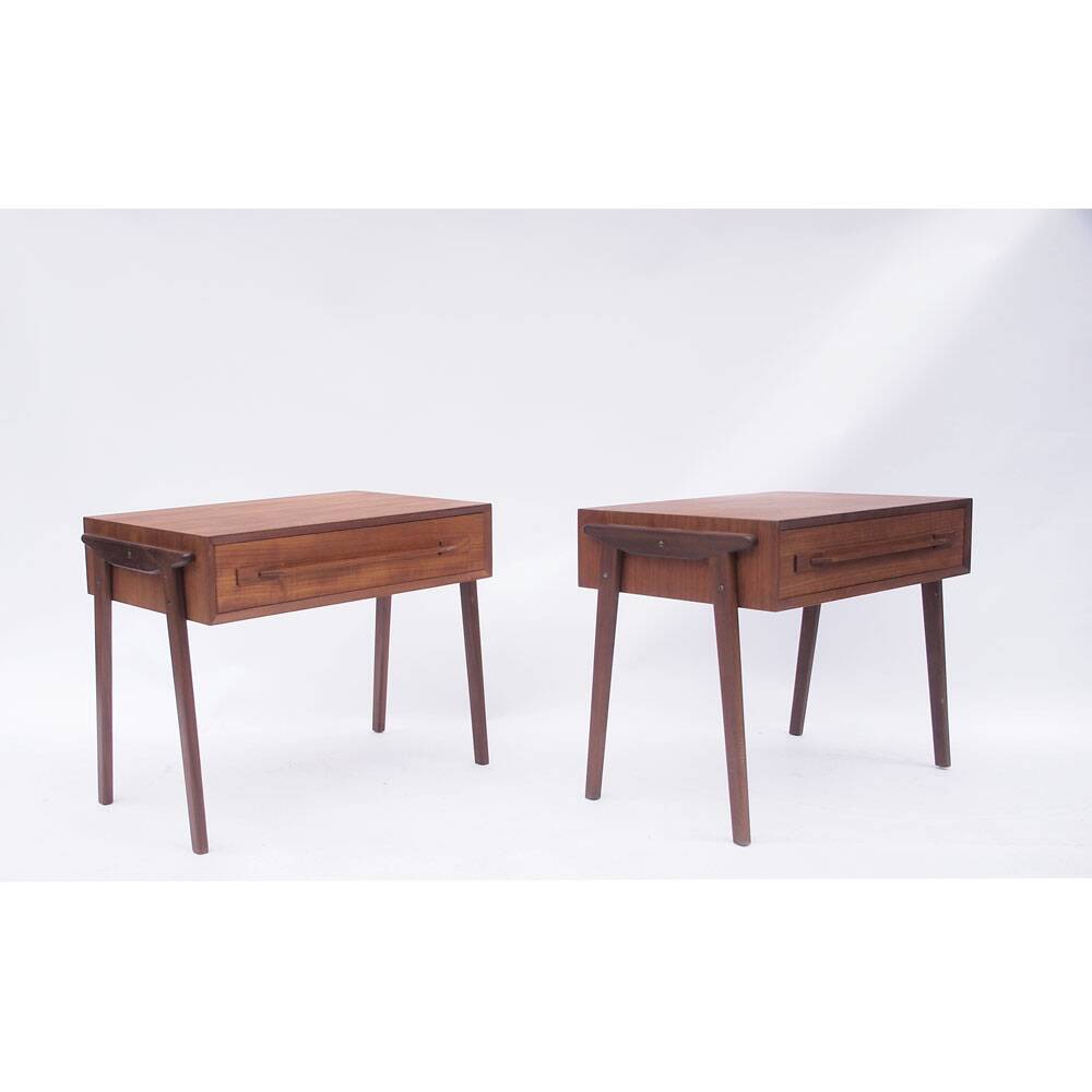 Pair of vintage Danish Scandinavian bedside tables