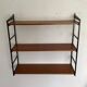 Vintage wood and plastic wall shelves