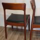Series of 4 Scandinavian teak chairs 1960