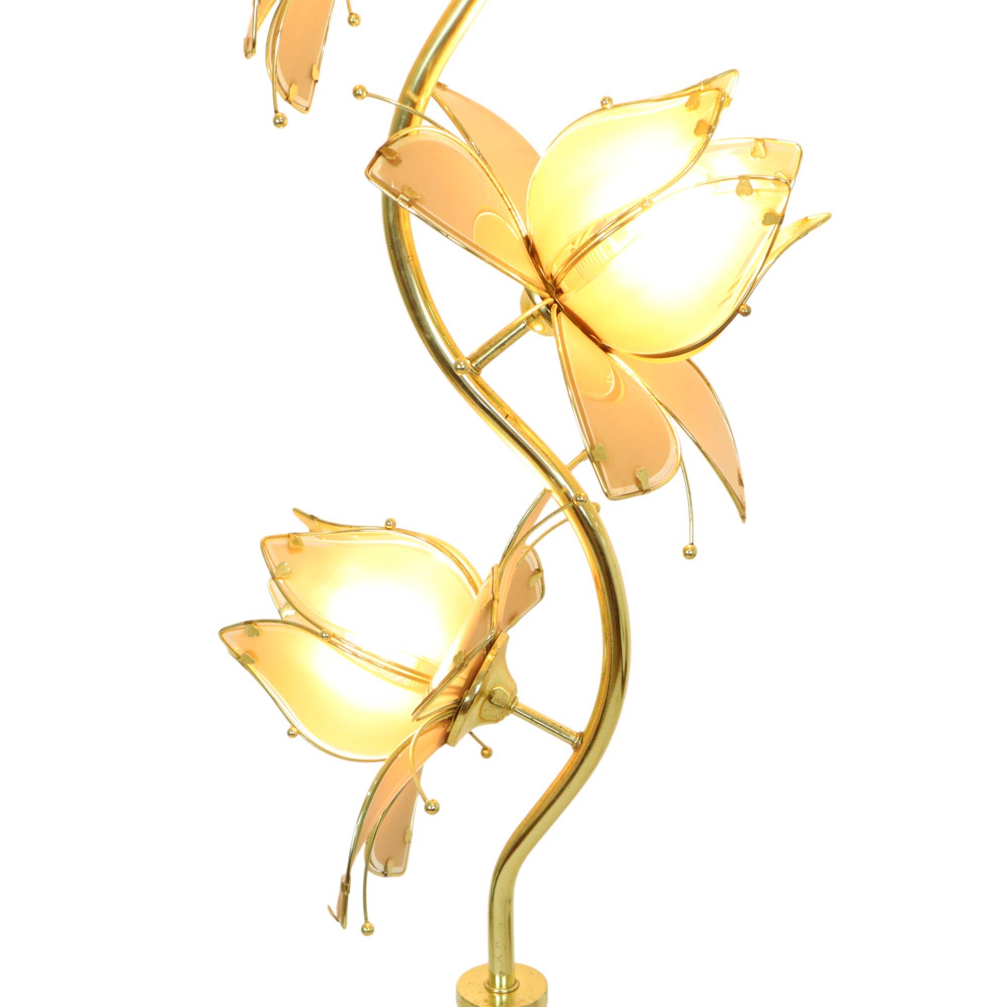 Italian Lotus Lamp XL Floor Lamp Hollywood Regency 190cm