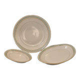 3 plats anciens porcelaine sfp France