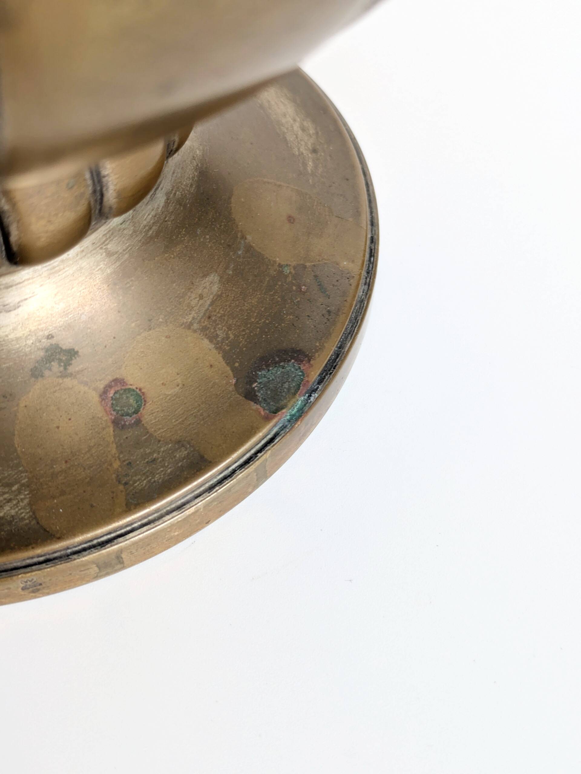 Vintage brass planter with pedestal