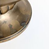 Cache-pot vintage en laiton avec piédestal