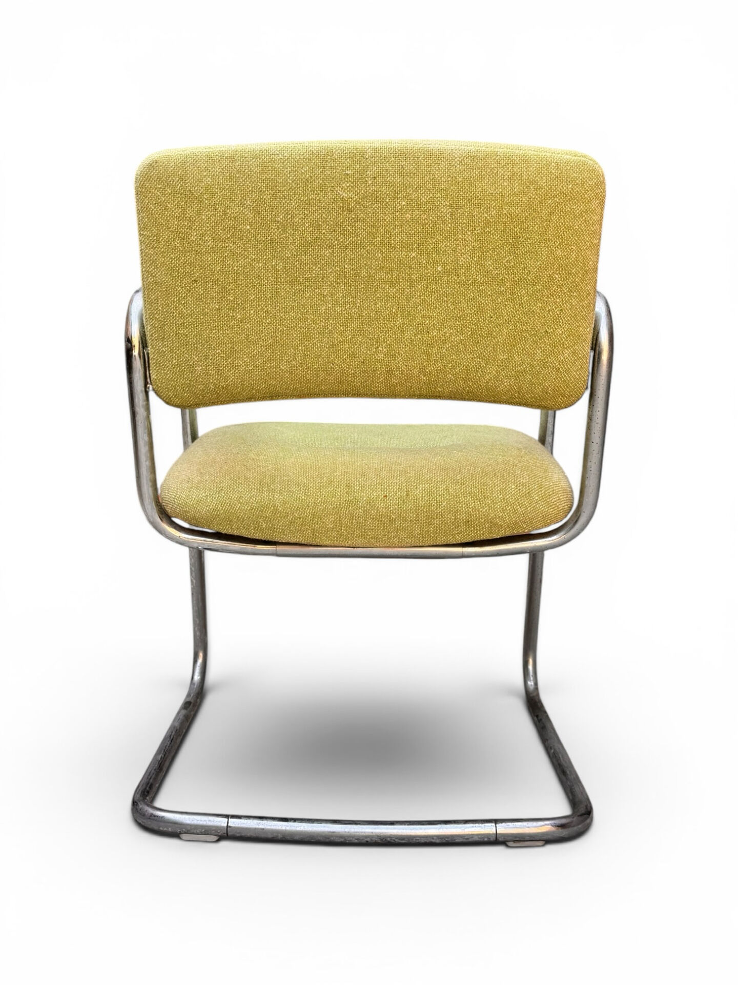 Fauteuil vintage Strafor Steelcase 421, vert chiné