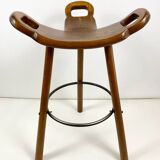 Brutalist bar stool by Carl Malmsten