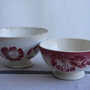Lot de 2 anciens bols en céramique
