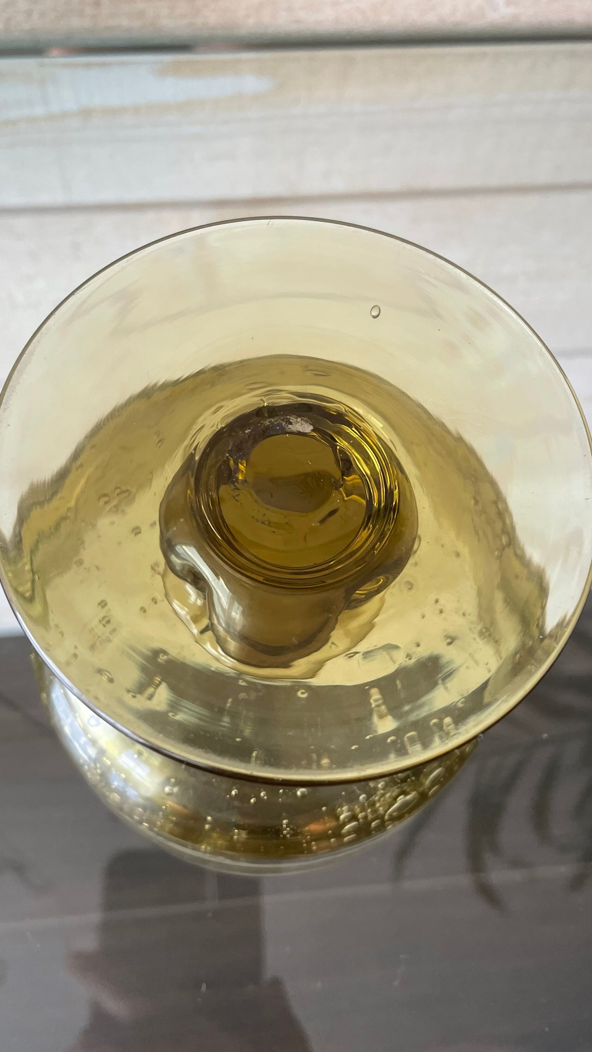 Glass - biot bowl in blown and bubbled glass