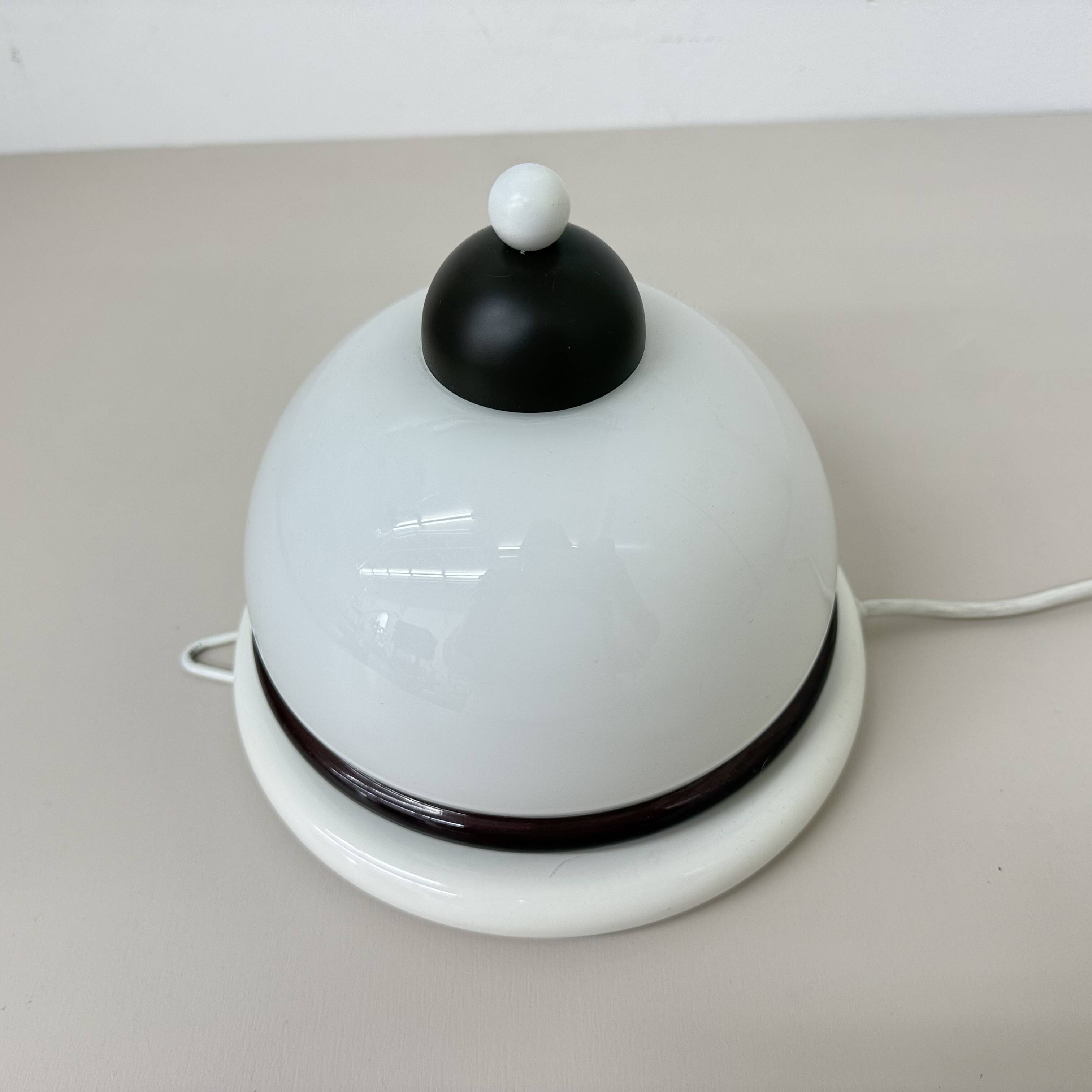 Vintage brown and white wall lamp sconce , 1970s