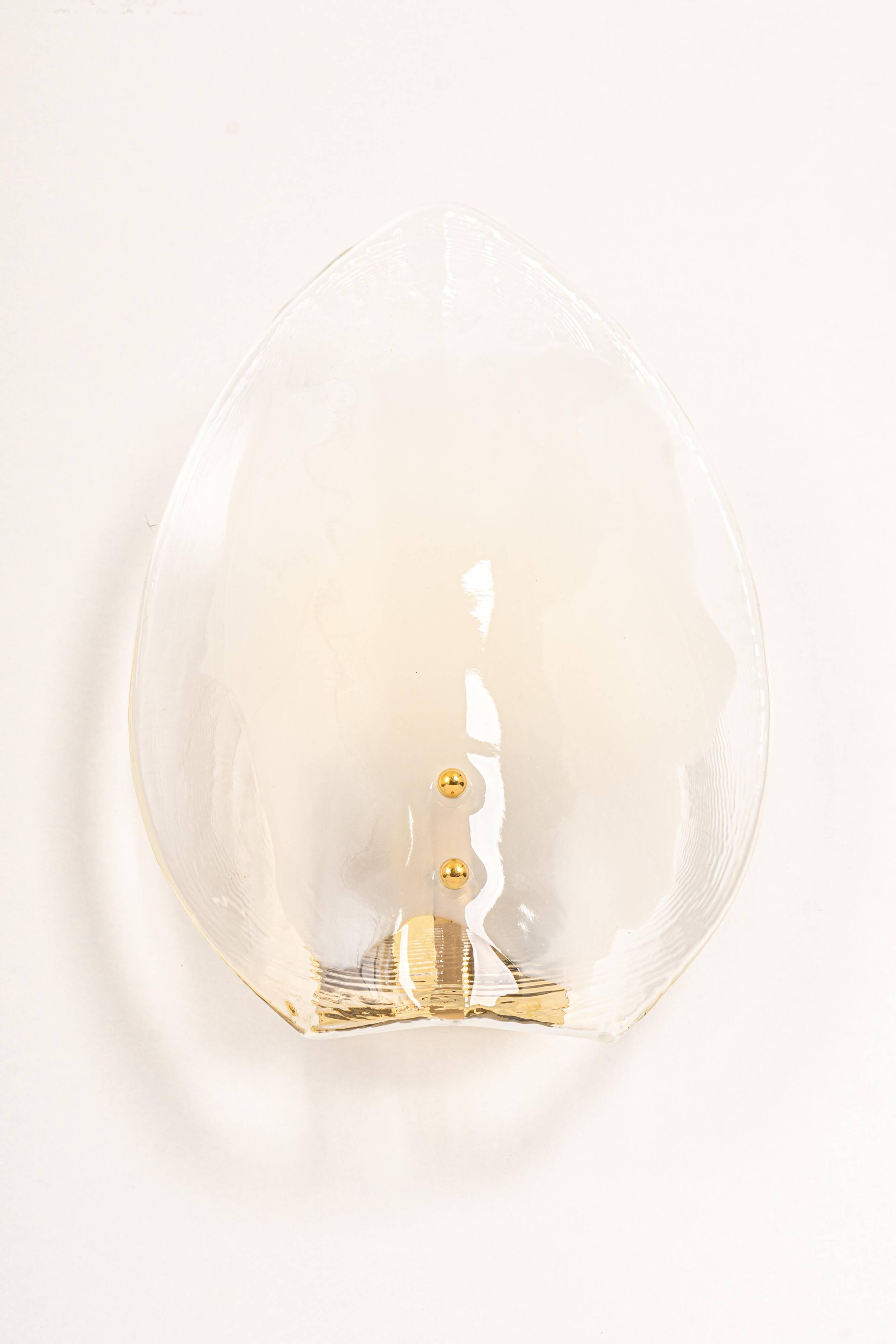 Kalmar wall sconces in brass and Murano glass, Austria, 1970s.