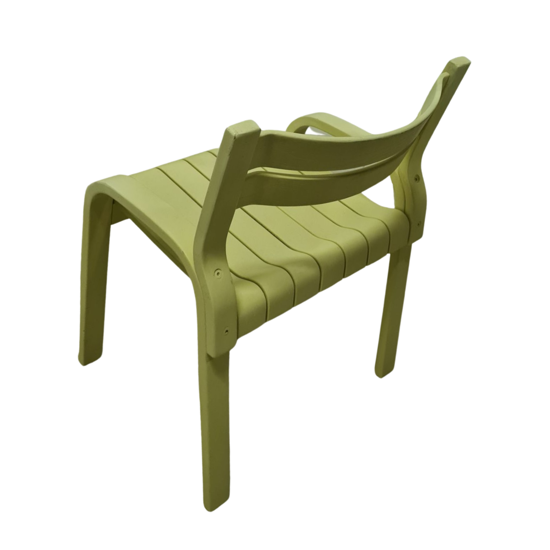 Ensemble de 4 chaises de salle à manger en contreplaqué courbé, années 1960