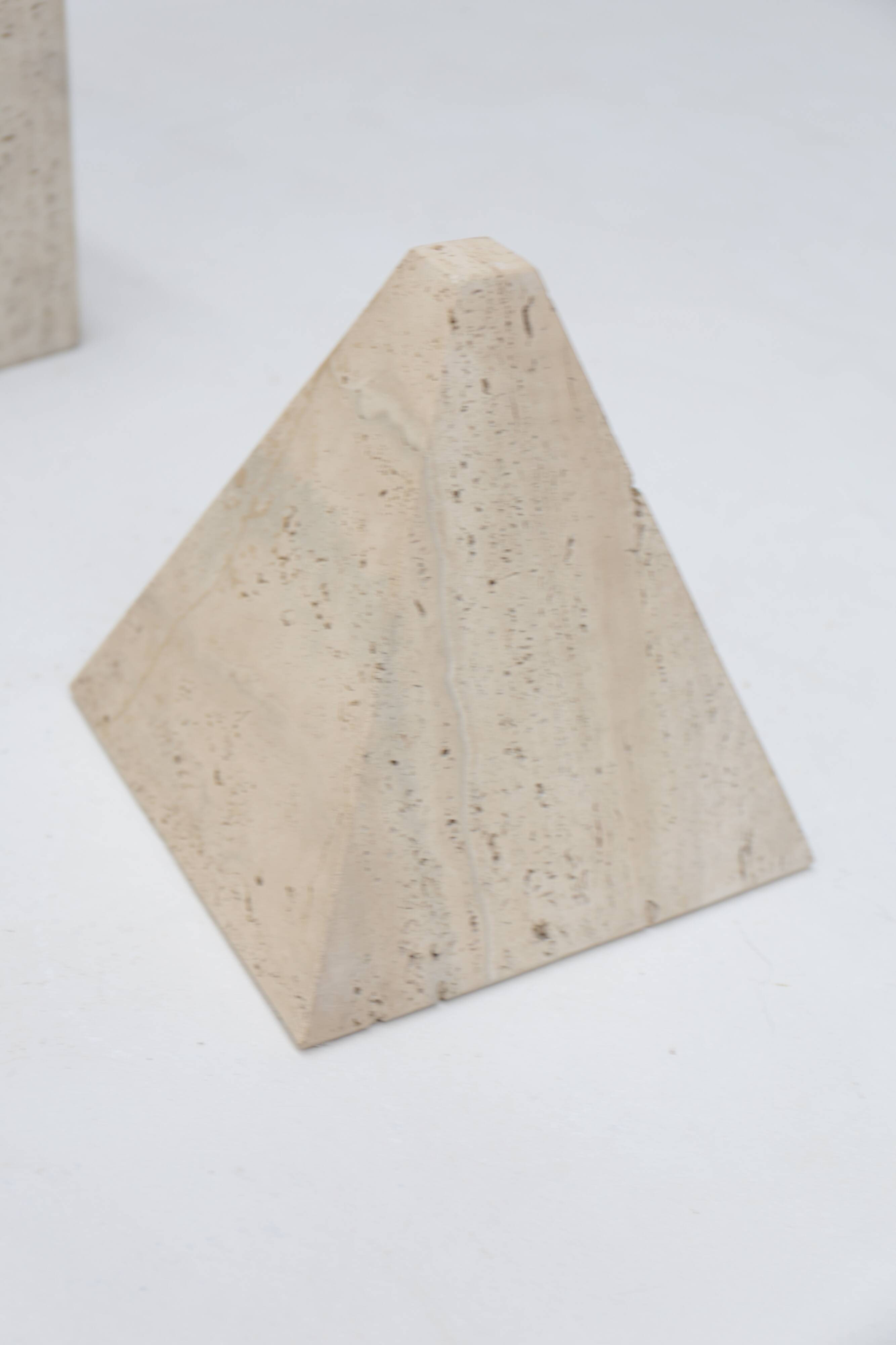 Metafora travertine coffee table by Massimo & Lella Vignelli, Italy