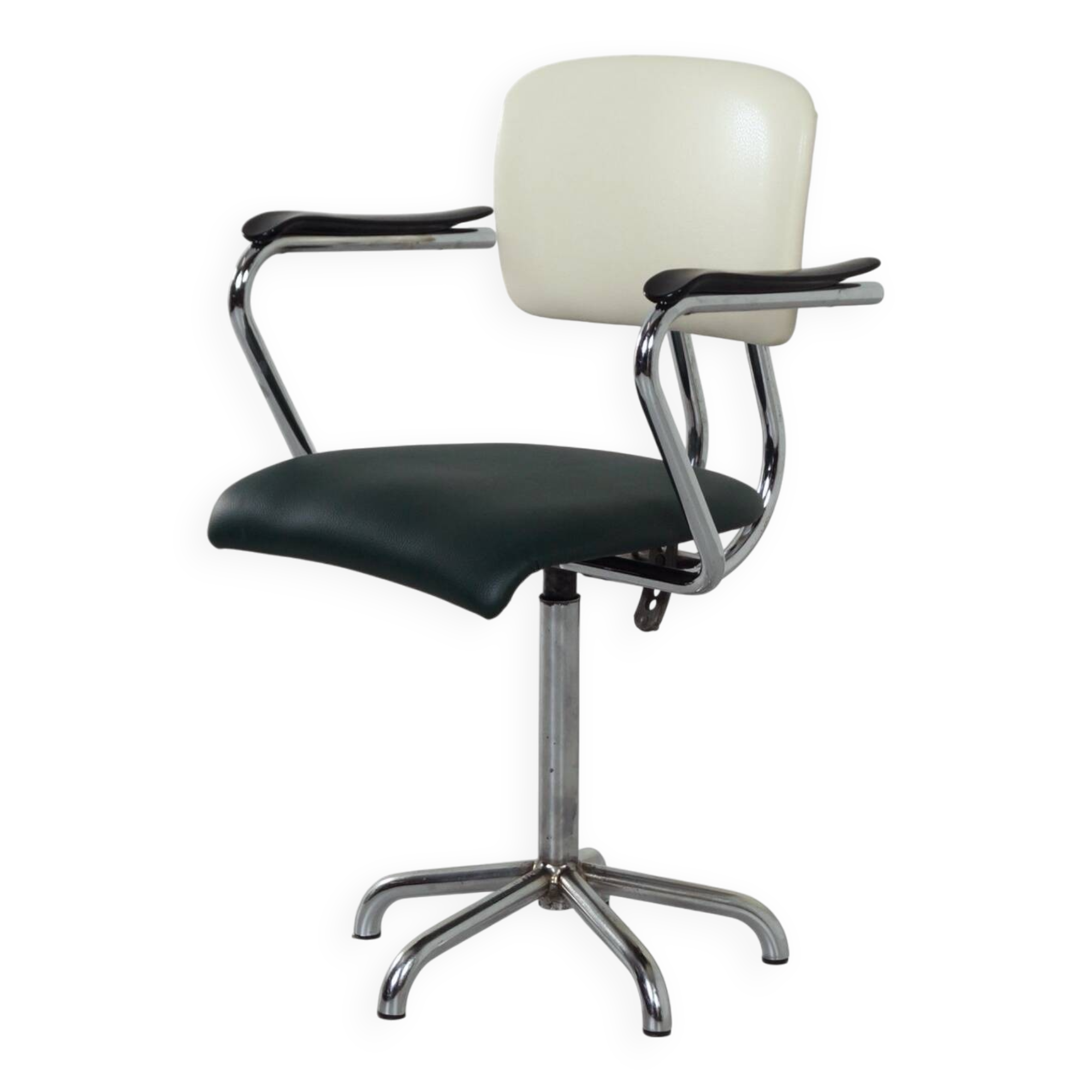 Industrial office chair with armrests by toon de wit for de wit, 1950s | gr