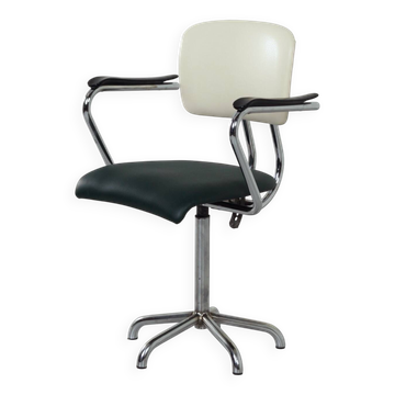 Industrial office chair with armrests by toon de wit for de wit, 1950s | gr