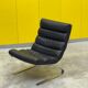 COR "Sinus" Chaise Longue Cantilever – Cuir Noir & Acier (1976)