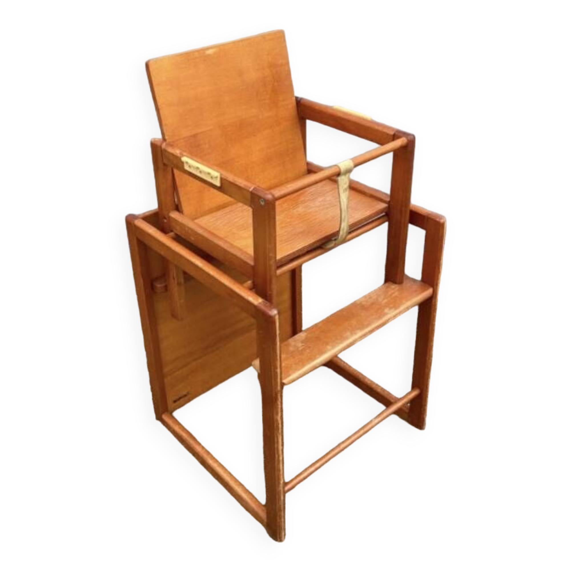 Modular wooden high chair for children