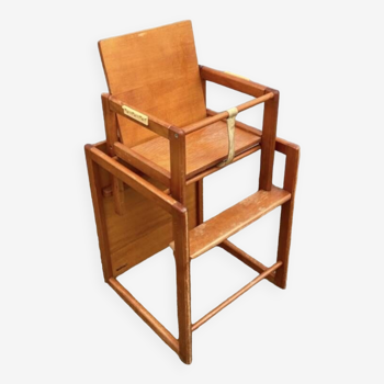 Modular wooden high chair for children