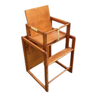 Modular wooden high chair for children