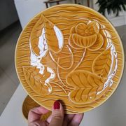 7 Sarreguemines water lily plates