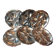 Lot de 6 assiettes  huîtres métal