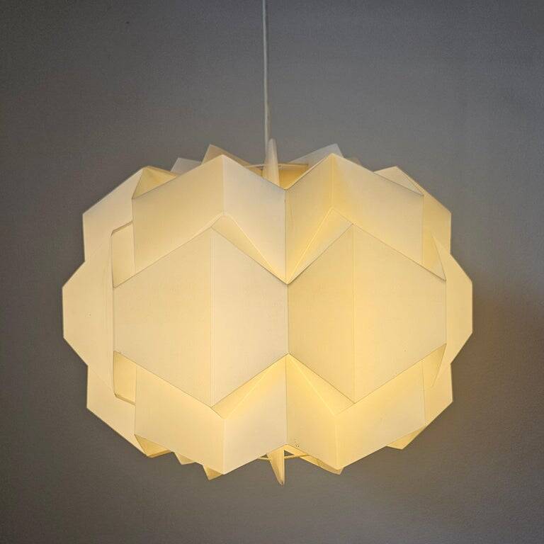 Rare large pendant from the mid-century, Le Klint style, Denmark, 1970
