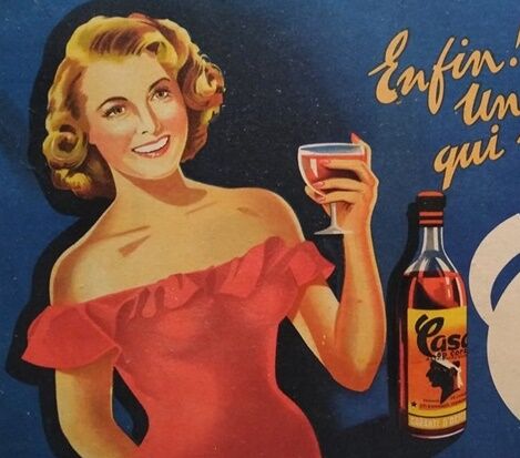 Original poster 1950 casa cap corsica pastif aperitif advertising Jean Desaleux