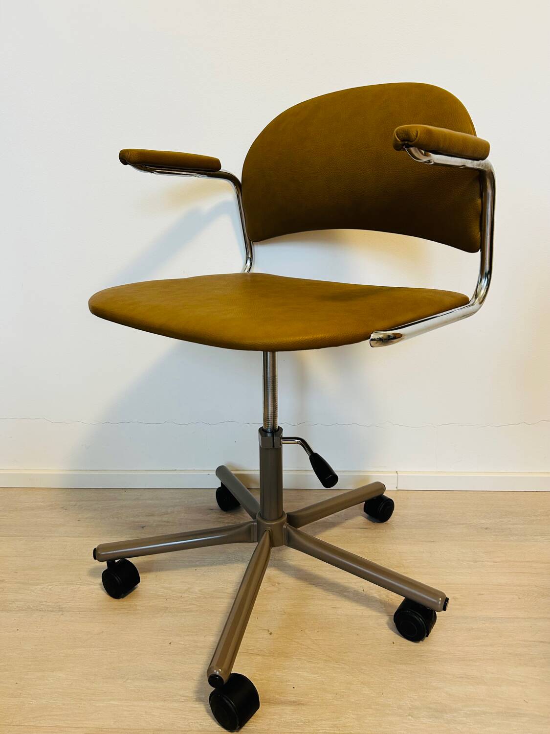 Vintage Mustard Office Chair by Kovona from Czechoslovakia 1970’s