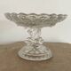 Vide-poche footed bowl in molded glass from portieux vallerysthal