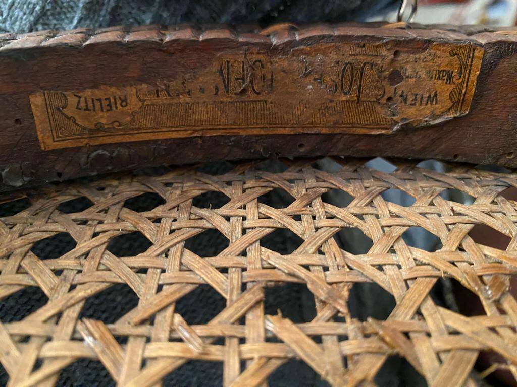 Bentwood and cane dining chairs, set of eight, Jacob & Josef Kohn, Austria 1900s