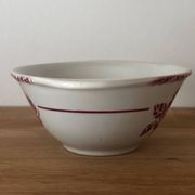 Vintage earthenware bowl with pink floral design from Badonviller.