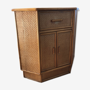 Corner rattan furniture 70s