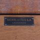 Vintage 50s reversible caramel leather covered bridge/games table