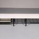 Vintage White Wooden Bench with Black Metal Frame