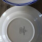 Set of 2 deep plates Digoin Sarreguemines model Marsac