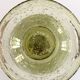 Important green bubbled glass candlestick