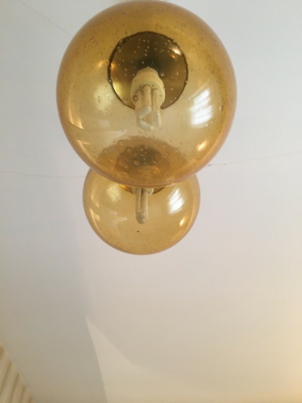 Suspension light ball vintage from Biot glassware