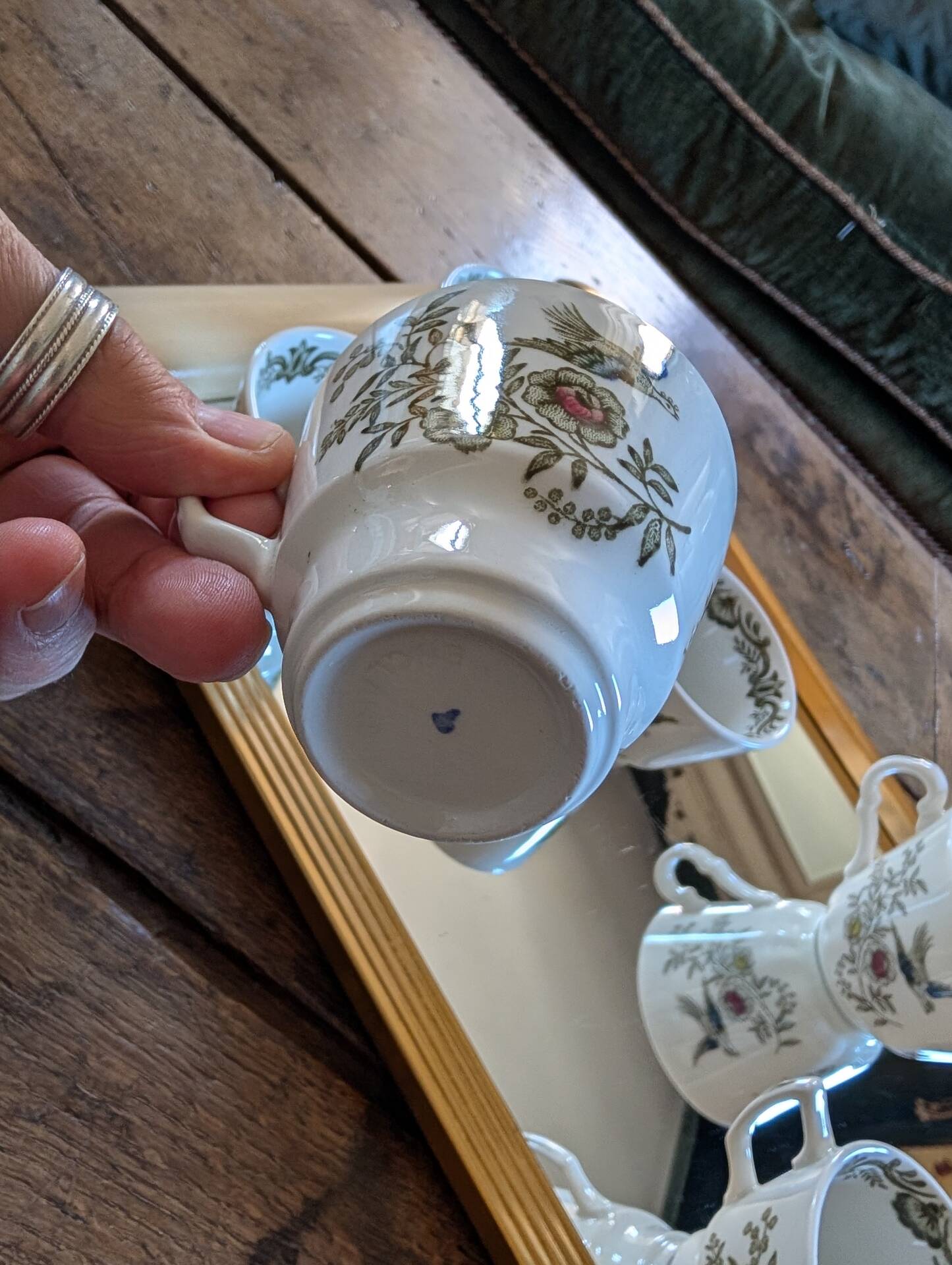 6 tasses Windsor 1981 – Jardin anglais fleuri