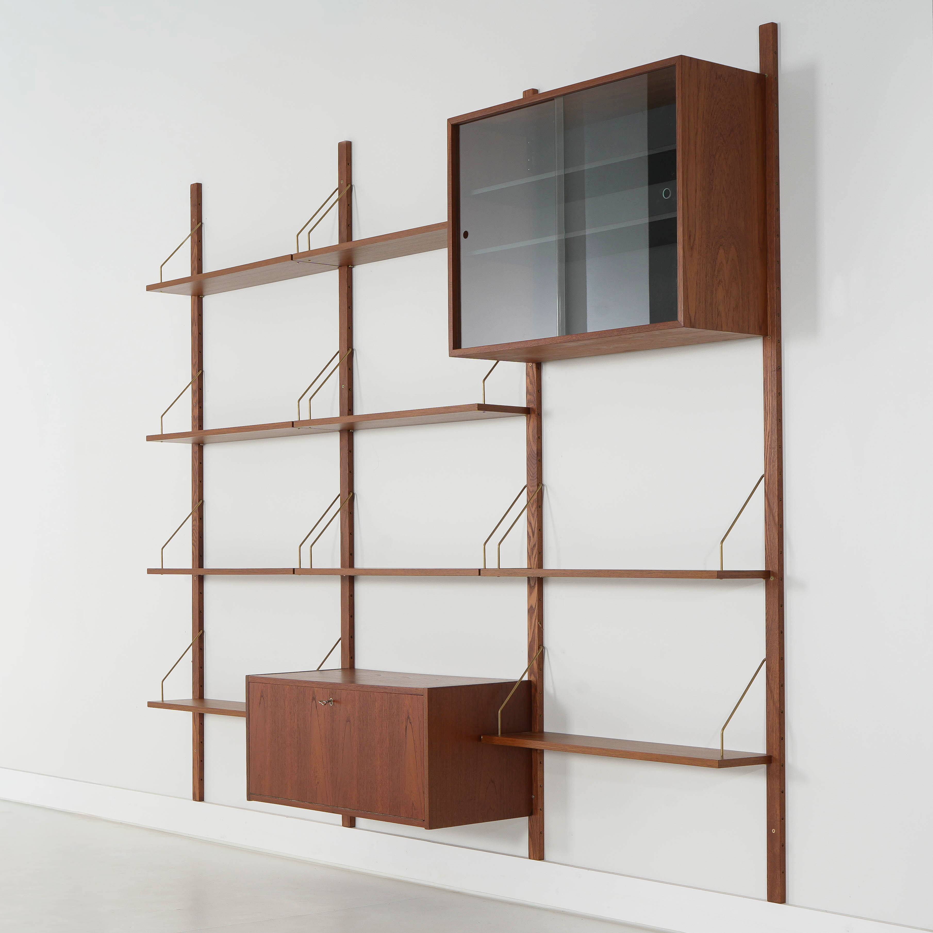 Teak modular shelving unit, Danish design, 1970s, made in Denmark